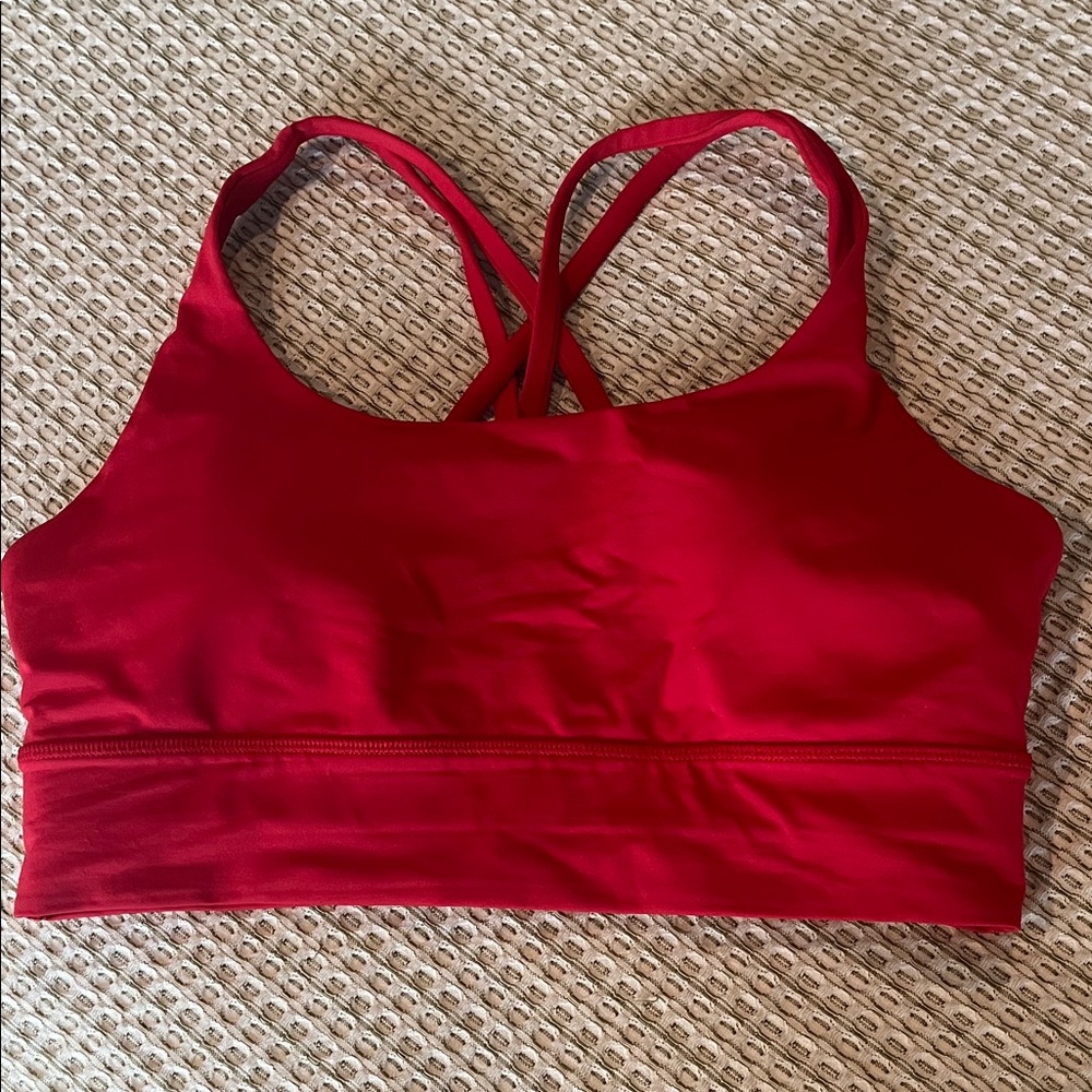 lululemon Red Cross-Back Sports Bra